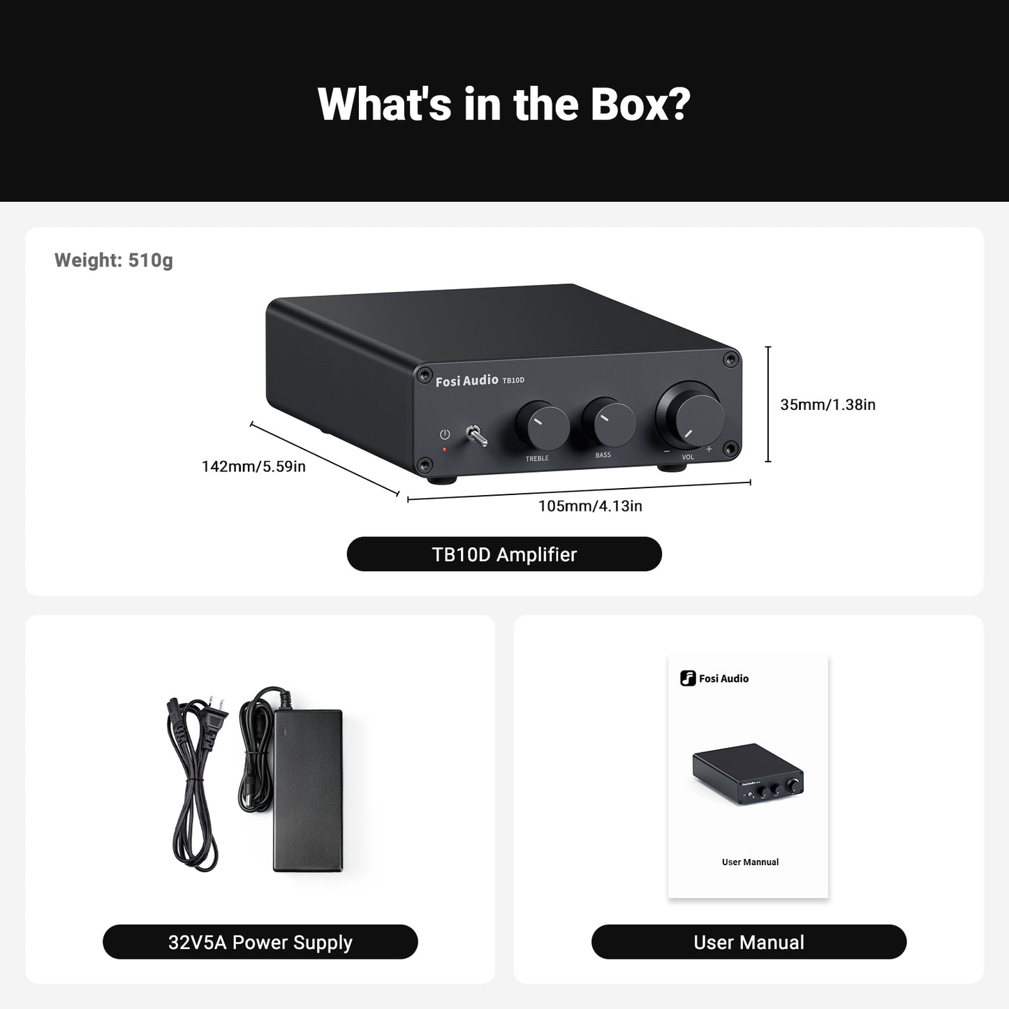 Fosi Audio TB10D - Balanced Stereo Amplifier