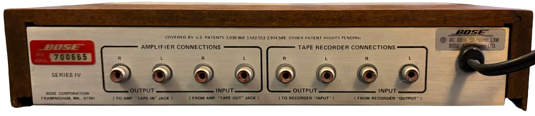 Bose 901 Equalizer series IV
