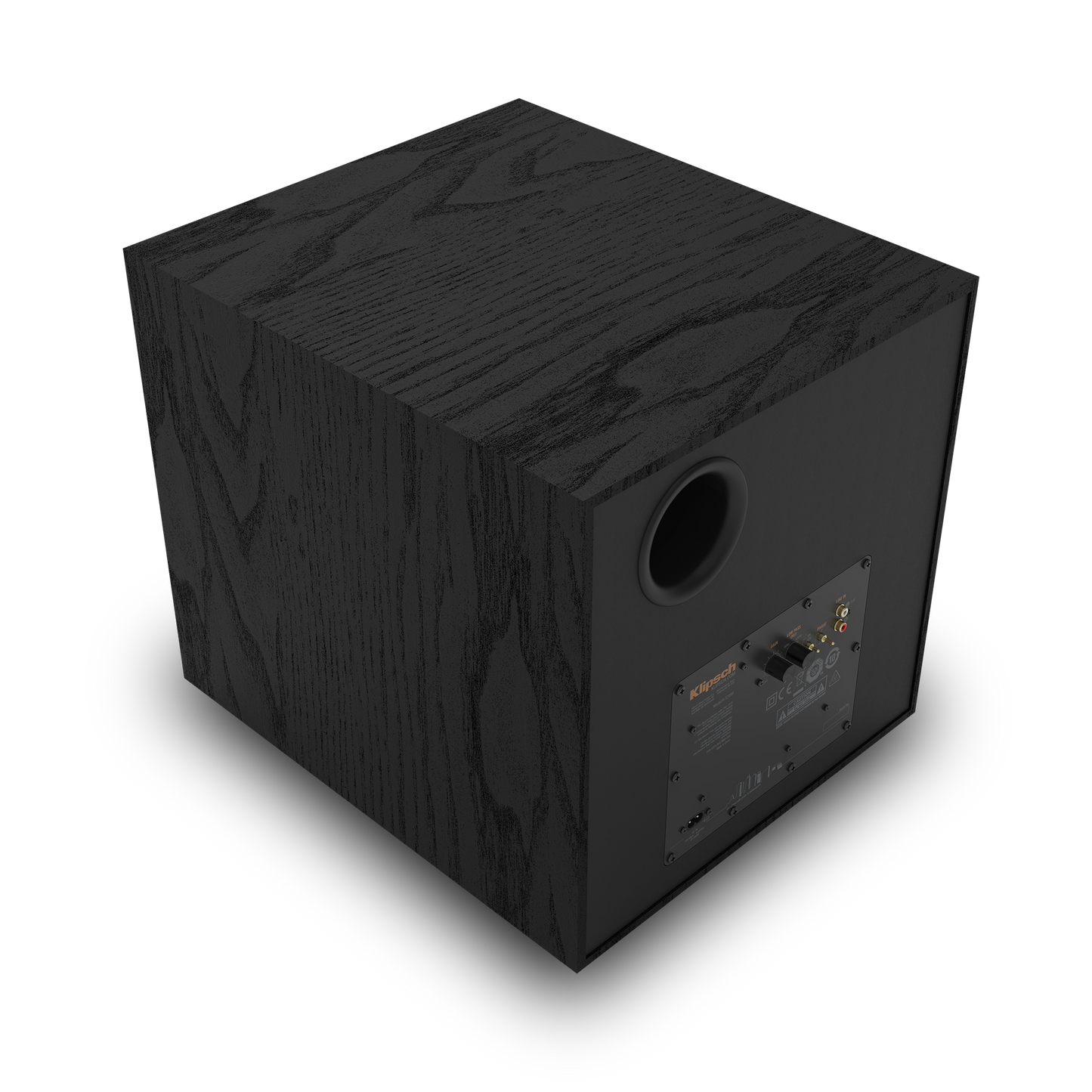 Klipsch R-121SW subwoofer rear panel with amplifier controls