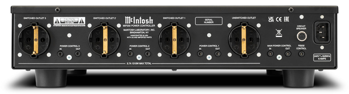 McIntosh MIP200 Power Controller, rear view