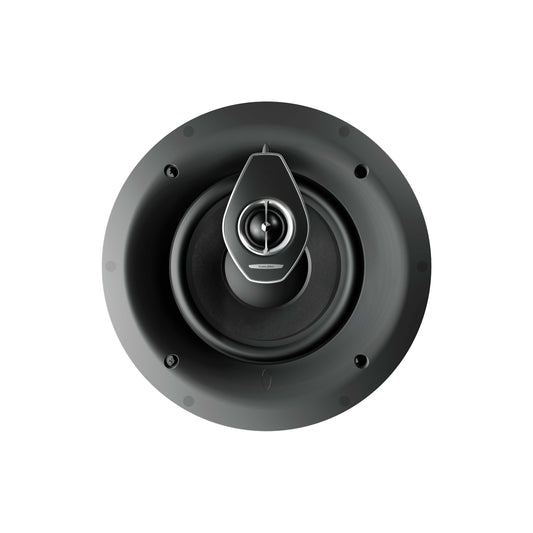 A front view of the Sonus faber PC-682 custom installation 2-way in-ceiling speaker from the Palladio collection in black without the grille.