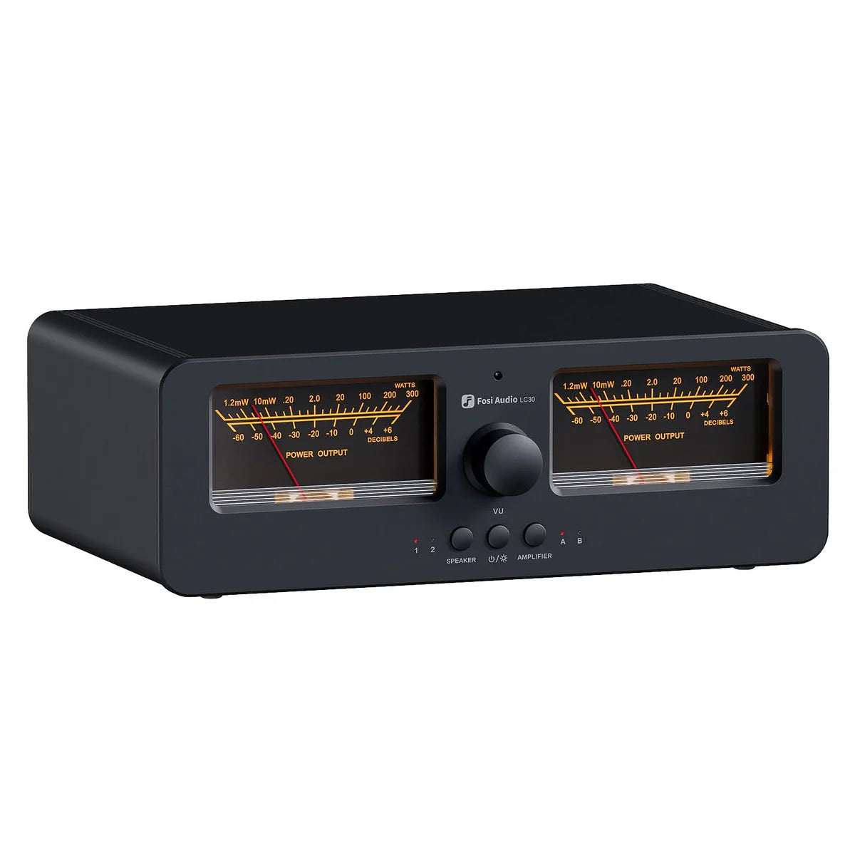 Fosi Audio LC30 Black - VU Meter Amplifier Speaker Switcher