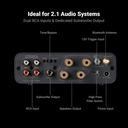 Fosi Audio BT20A MAX - Bluetooth Stereo Power Amp