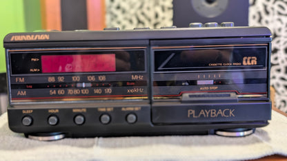 SoundDesign 3827BLK Cassette Alarm Clock Radio (1989)