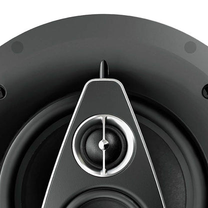 Close-up of the Sonus faber PC-683 3-way in-ceiling speaker system, zoomed in to highlight the details of the tweeter.
