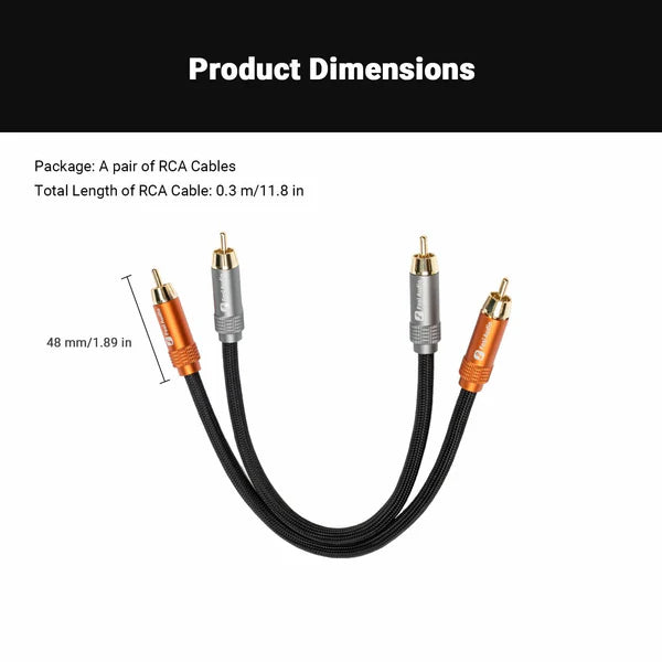 Fosi Audio 2RCA-2RCA