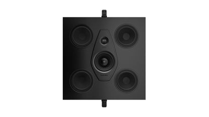 Close-up of the Sonus faber Arena 10 3-way in-wall/in-ceiling speaker's optional square magnetic grille, designed for component protection.