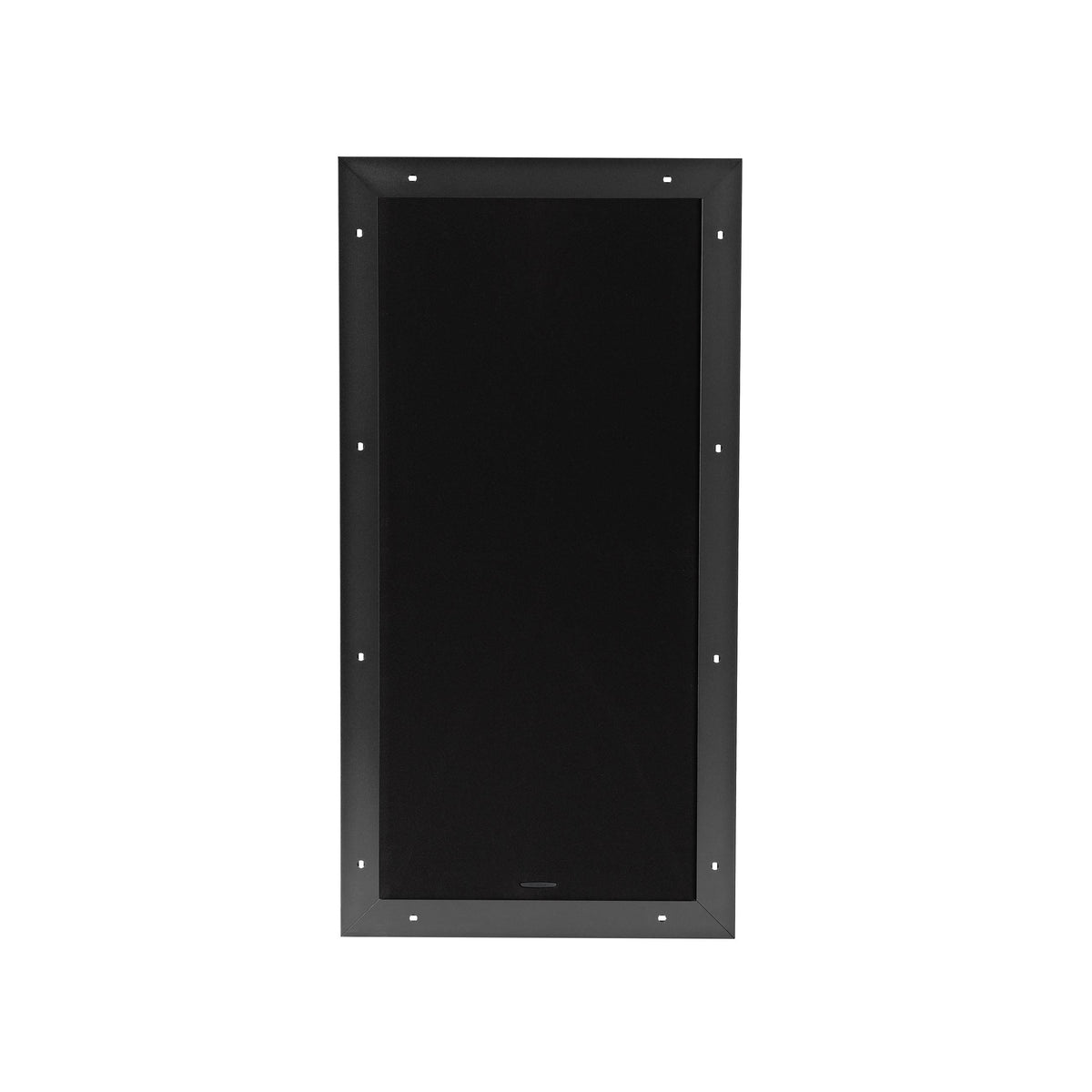 Sonus faber Arena S15 in-wall subwoofer, sleek black design, optional protective grille for component safety without audio compromise.