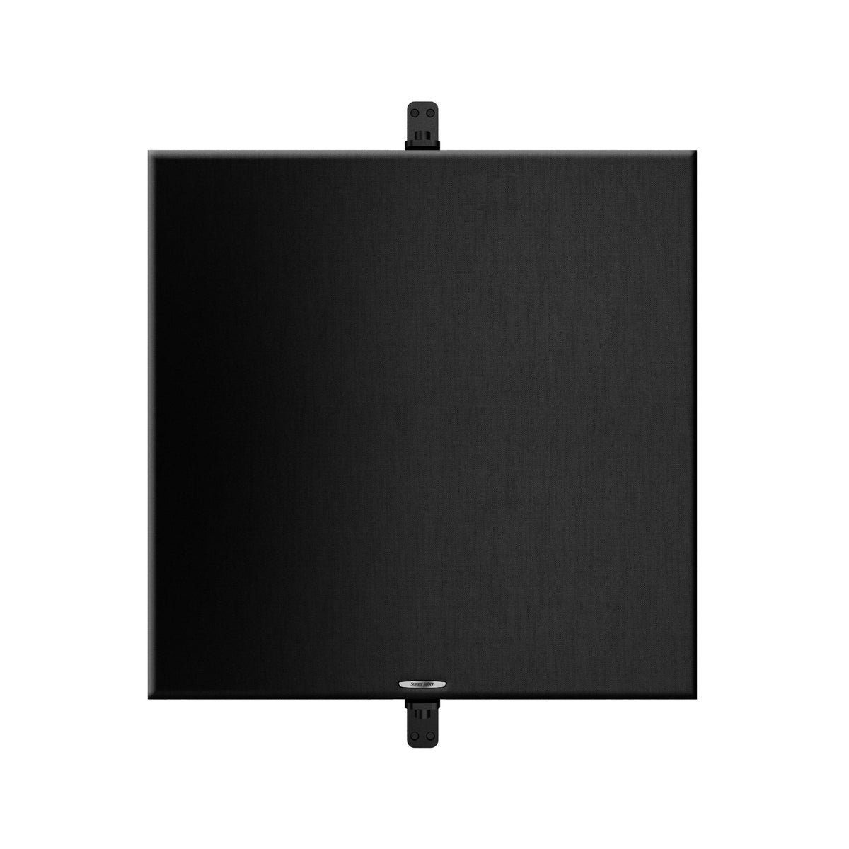 Sonus faber Arena 10 3-way in-wall/in-ceiling speaker featuring the optional square magnetic grille, crafted to protect the speaker.