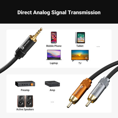 Fosi Audio 3.5mm to Dual RCA