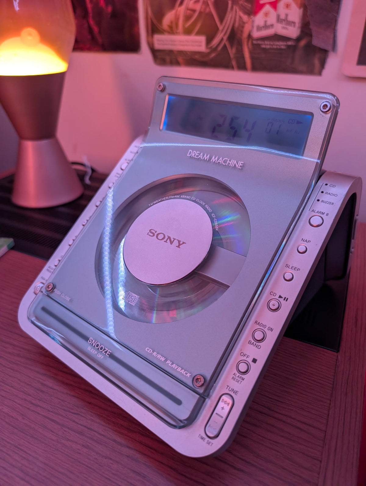 Sony ICF-CD855 Vertical Boombox / CD Clock Radio