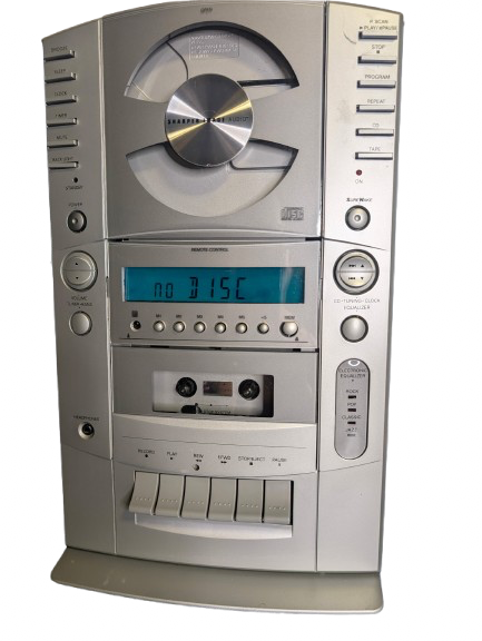 Y2K Refurbished Sharper Image Vertical Cassette & CD Player (Dead Gen A/V)