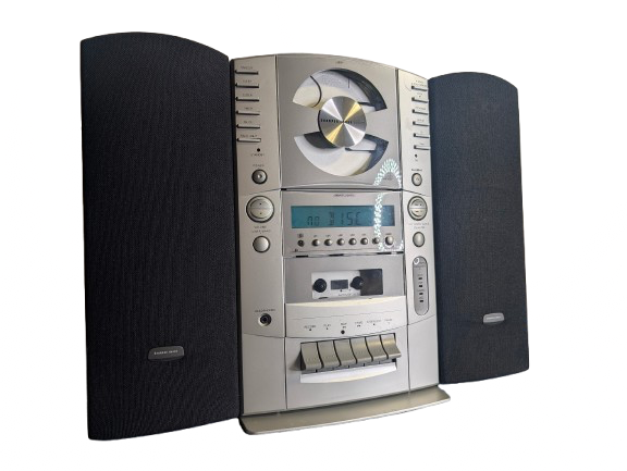 Y2K Refurbished Sharper Image Vertical Cassette & CD Player (Dead Gen A/V)