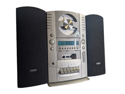 Y2K Refurbished Sharper Image Vertical Cassette & CD Player (Dead Gen A/V)