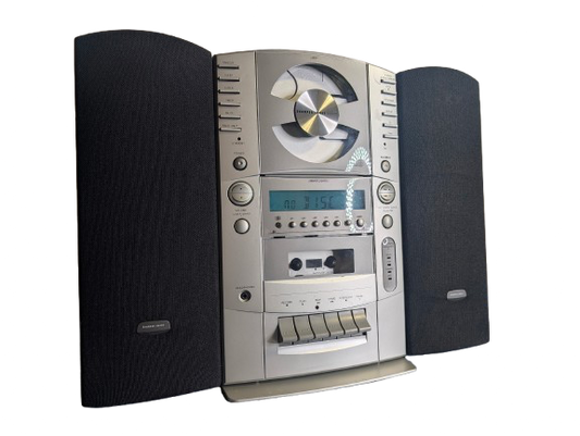 Y2K Refurbished Sharper Image Vertical Cassette & CD Player (Dead Gen A/V)