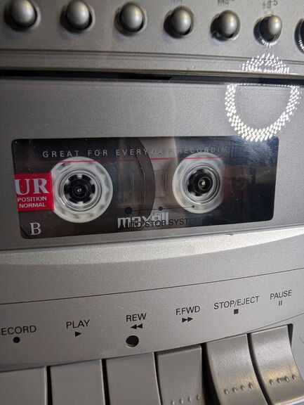 Y2K Refurbished Sharper Image Vertical Cassette & CD Player (Dead Gen A/V)