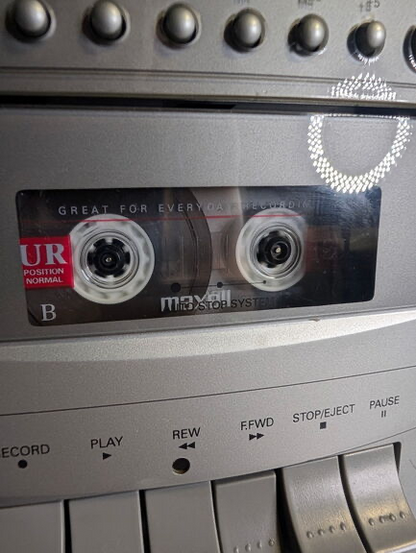 Y2K Refurbished Sharper Image Vertical Cassette & CD Player (Dead Gen A/V)