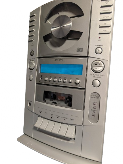 Y2K Refurbished Sharper Image Vertical Cassette & CD Player (Dead Gen A/V)