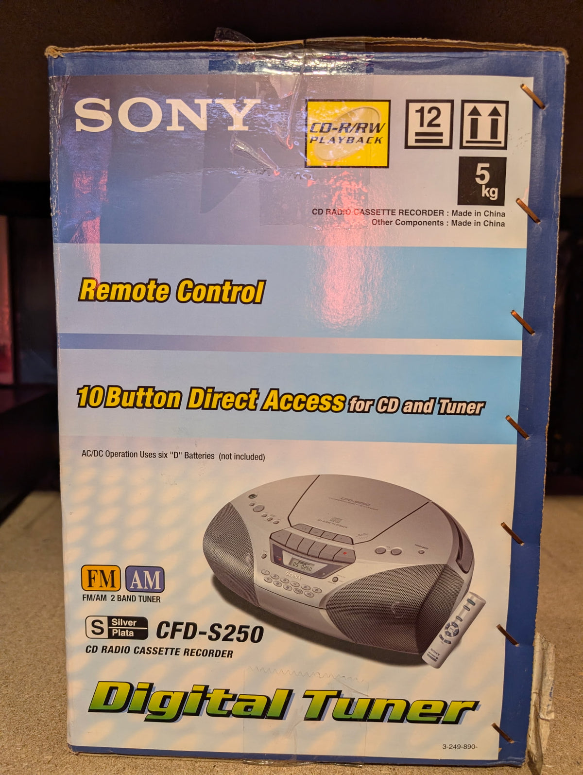 Sony CFD-S250 Portable Stereo Boombox