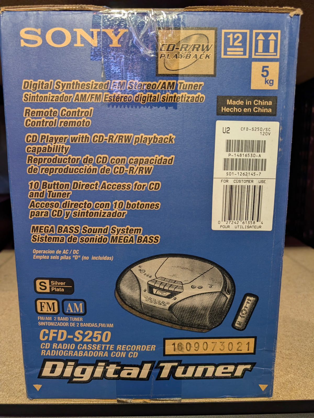 Sony CFD-S250 Portable Stereo Boombox