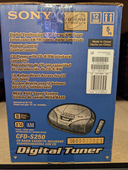 Sony CFD-S250 Portable Stereo Boombox