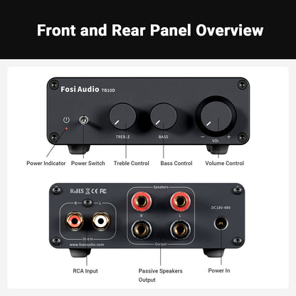 Fosi Audio TB10D - Balanced Stereo Amplifier