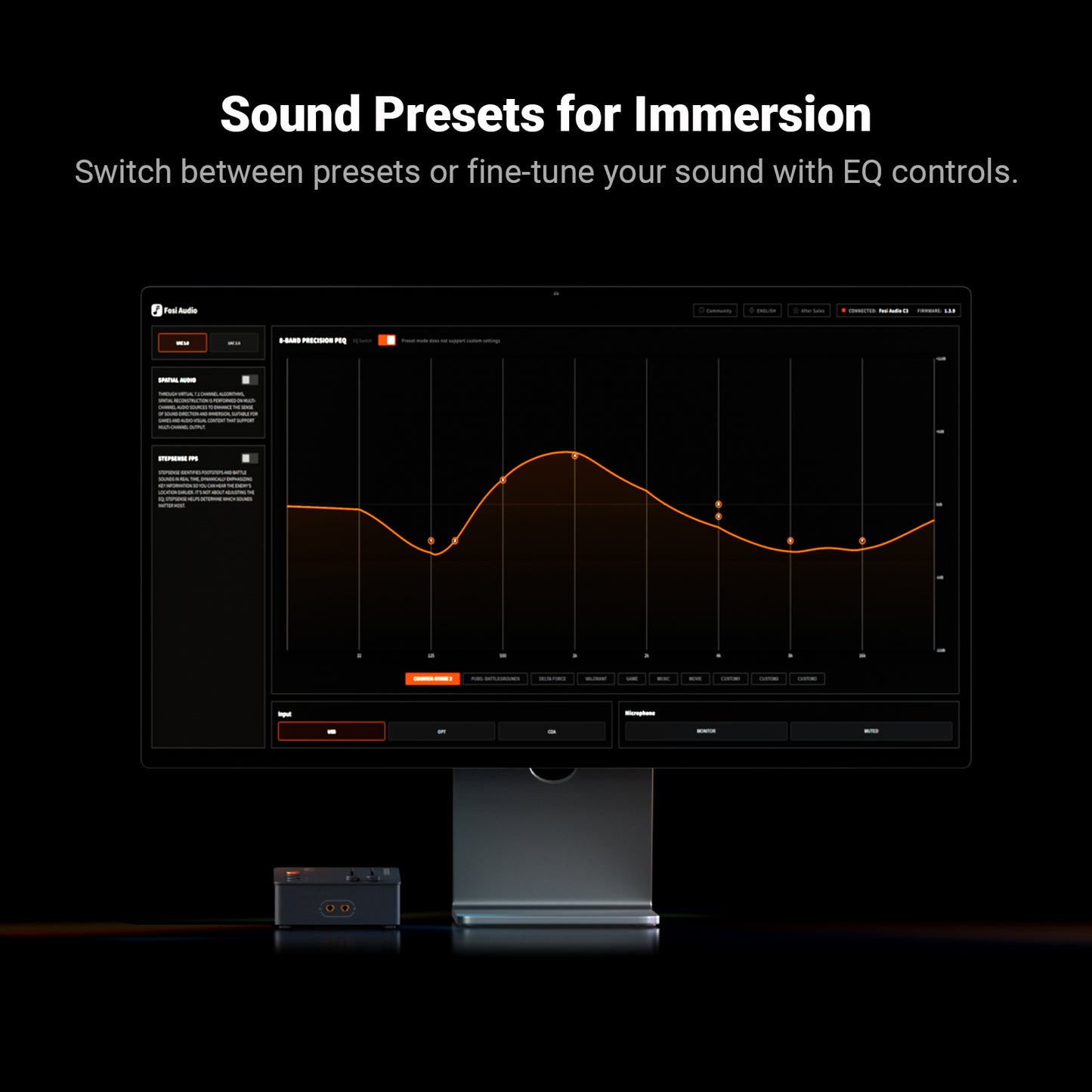 Fosi Audio C3 - StepSense Gaming Sound Card