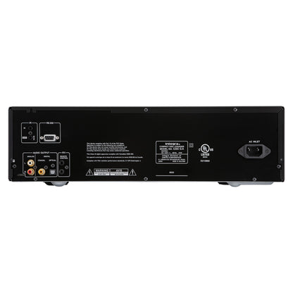 Integra CDC-3.4 rear panel with optical, coaxial, and analog RCA outputs