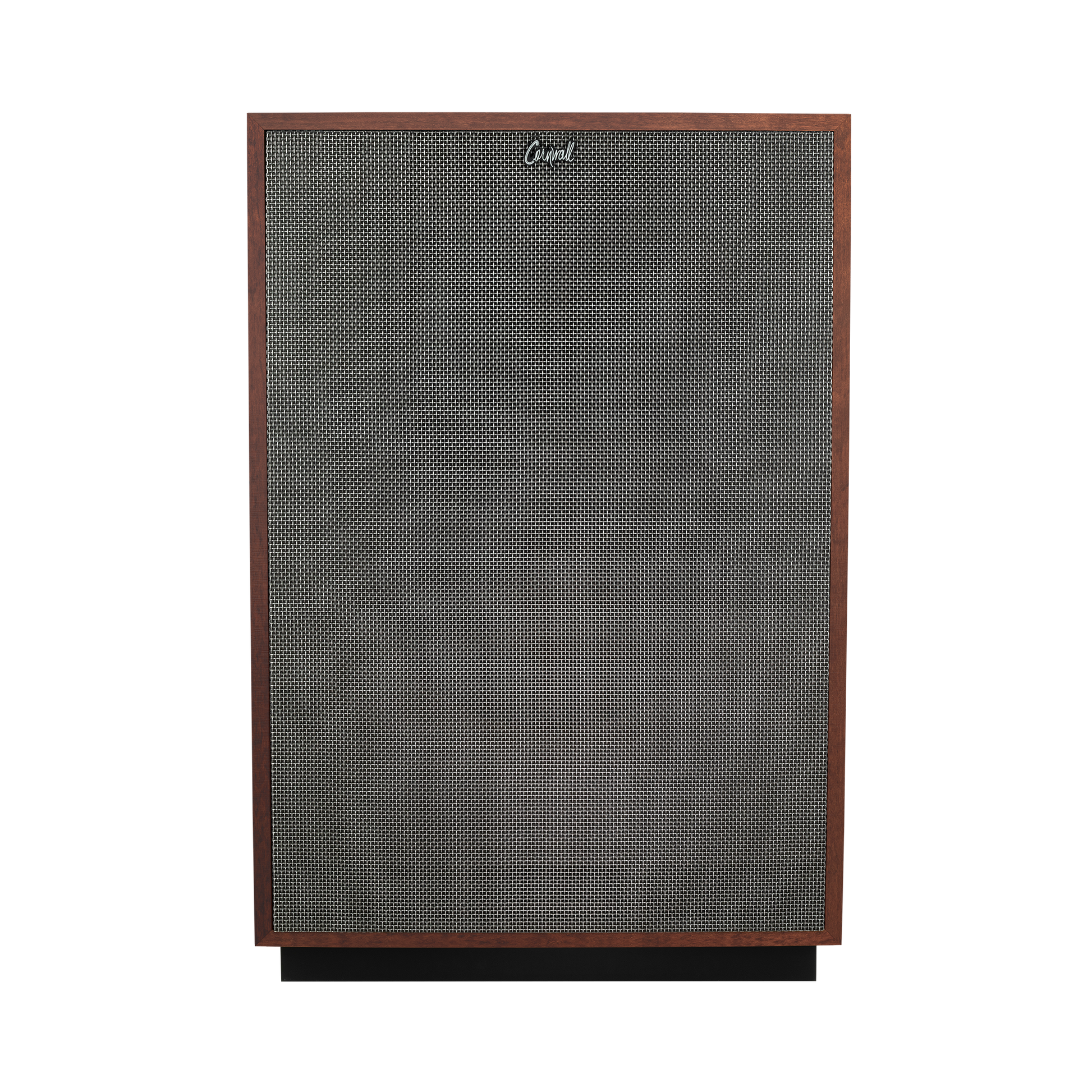 Klipsch Cornwall IV in American Auburn, front view with grille