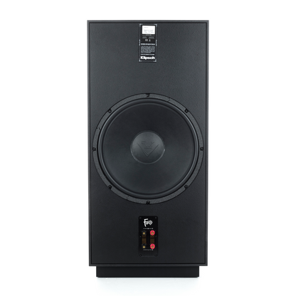 Klipsch Forte IV in American Walnut, rear view with passive radiator
