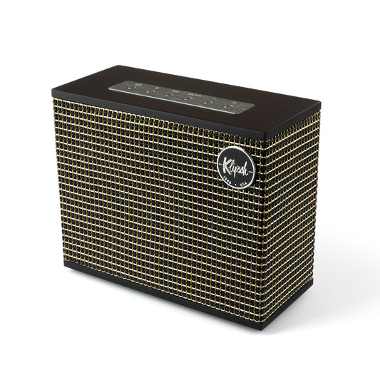 Klipsch Heritage Groove portable speaker in matte black, angled view