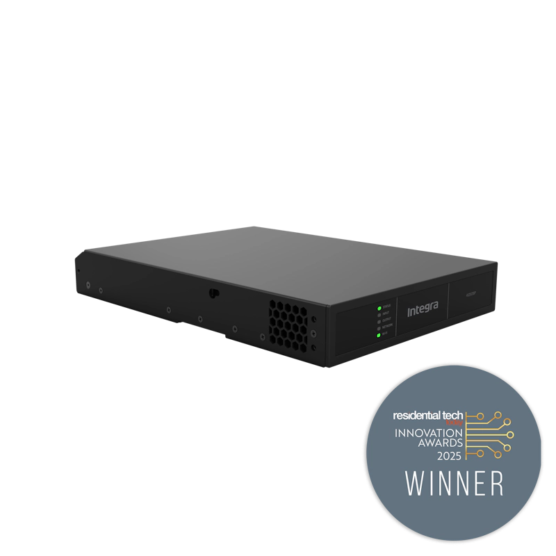 Integra 4125DSP 4-channel DSP power amplifier, hero left angle