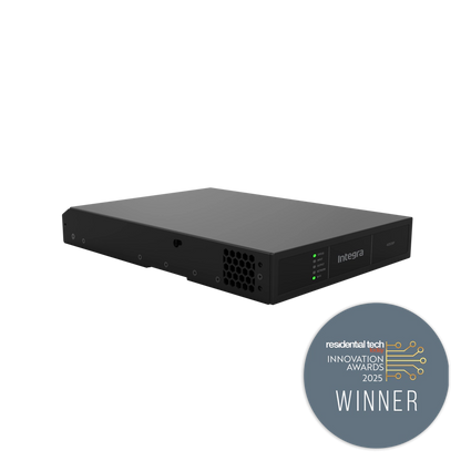 Integra 4125DSP 4-channel DSP power amplifier, hero left angle