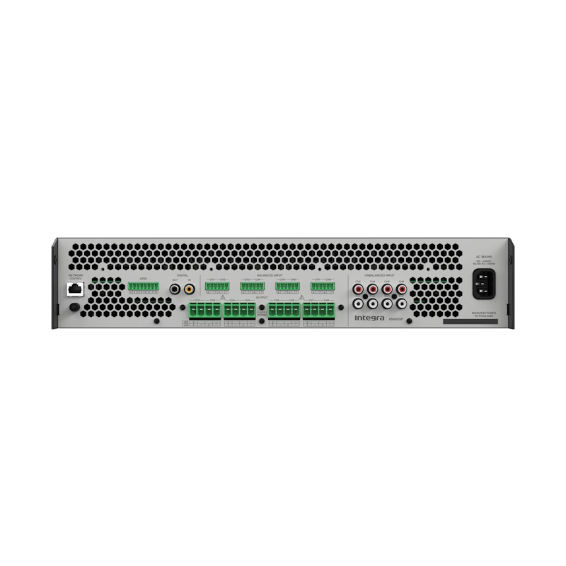 Integra 8500DSP power amplifier, rear panel connections