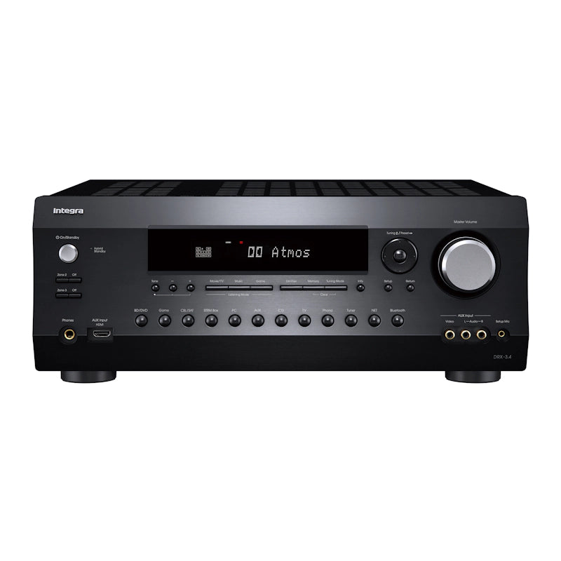 Integra DRX-3.4 AV receiver front detail view