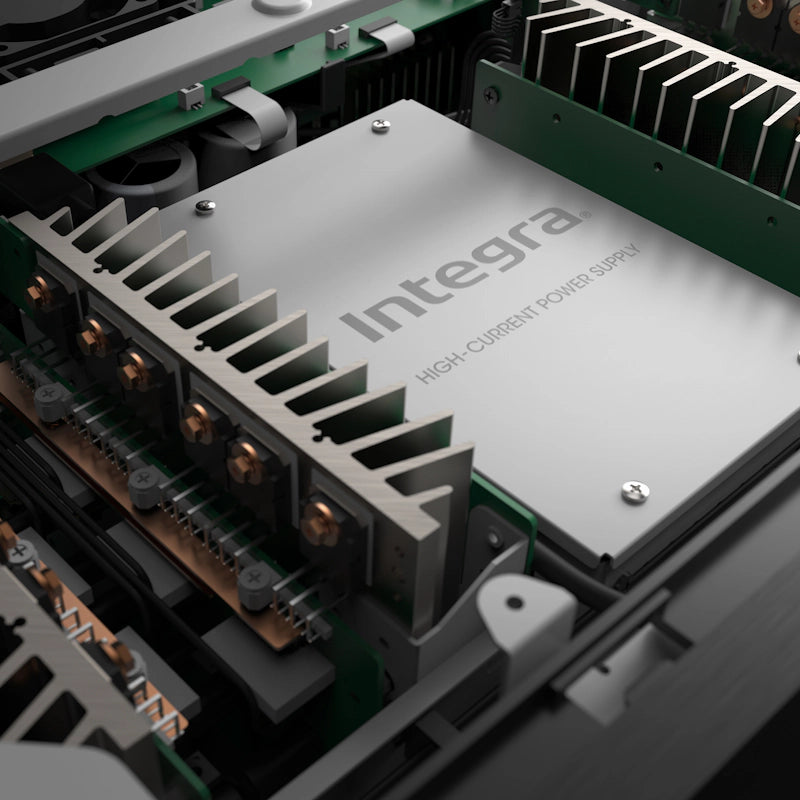 Integra DRX-8.4 AV receiver interior amplifier construction
