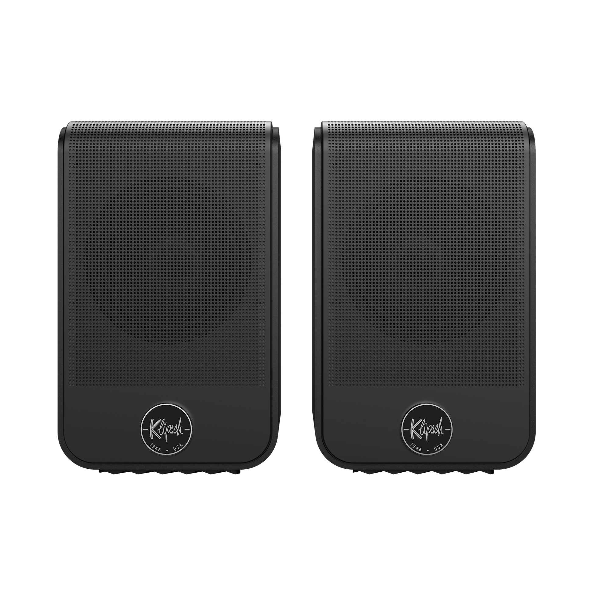 Klipsch Flexus Surr 100 wireless surround speaker in Black, front view