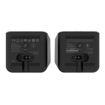 Klipsch Flexus Surr 200 wireless Dolby Atmos surround speaker in Black, bottom view