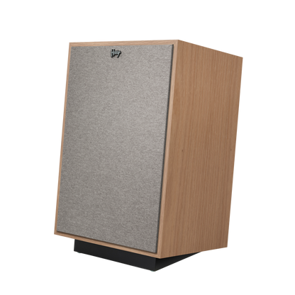 Klipsch Heresy IV in Red Oak, left angle with grille