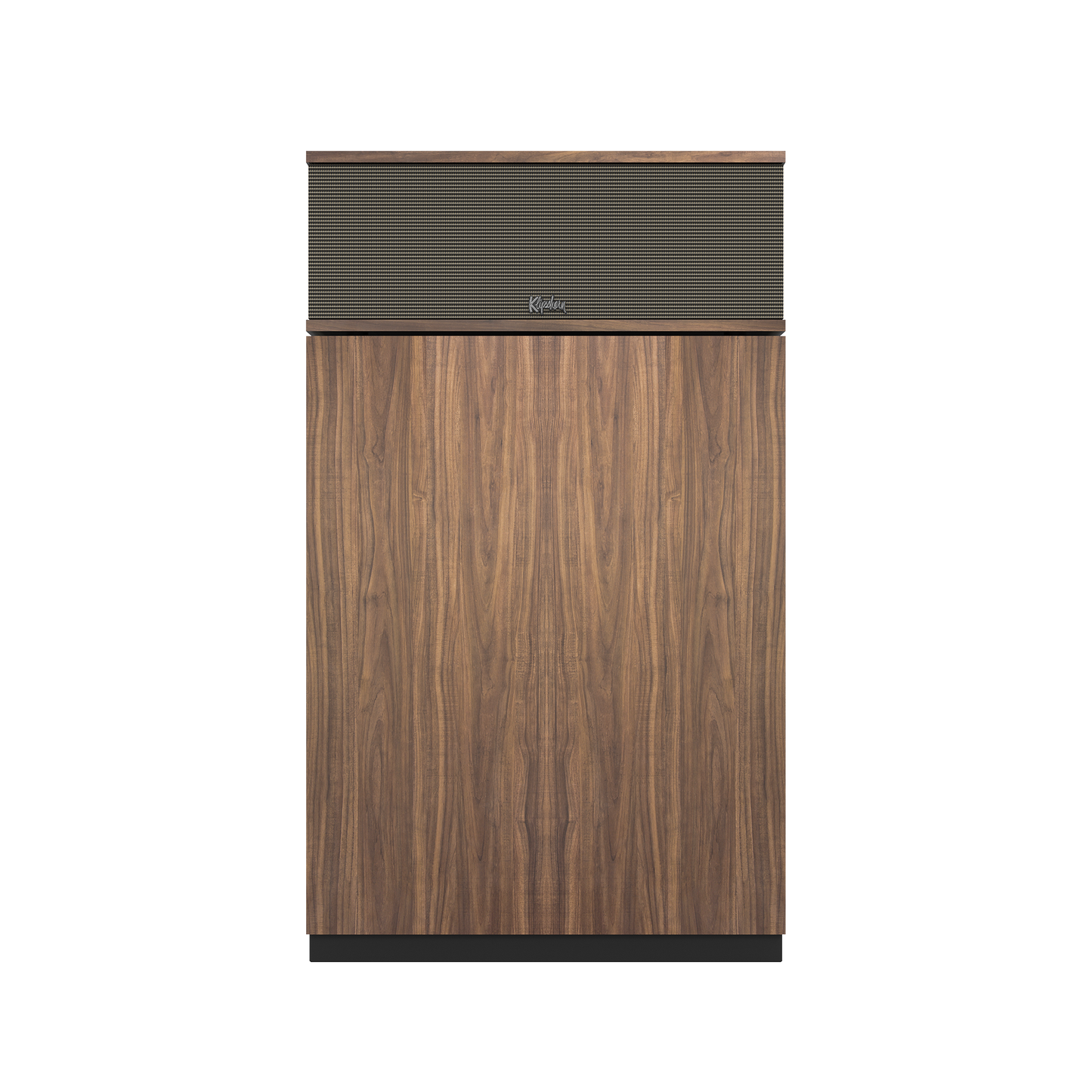 Klipsch Klipschorn AK7 in American Walnut, front view with grille