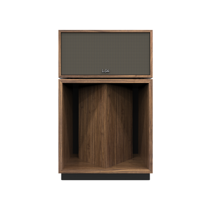 Klipsch La Scala AL6 in American Walnut, front view with grille