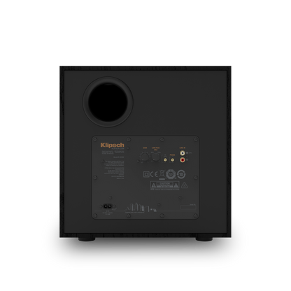 Klipsch R-101SW subwoofer rear panel with amplifier controls