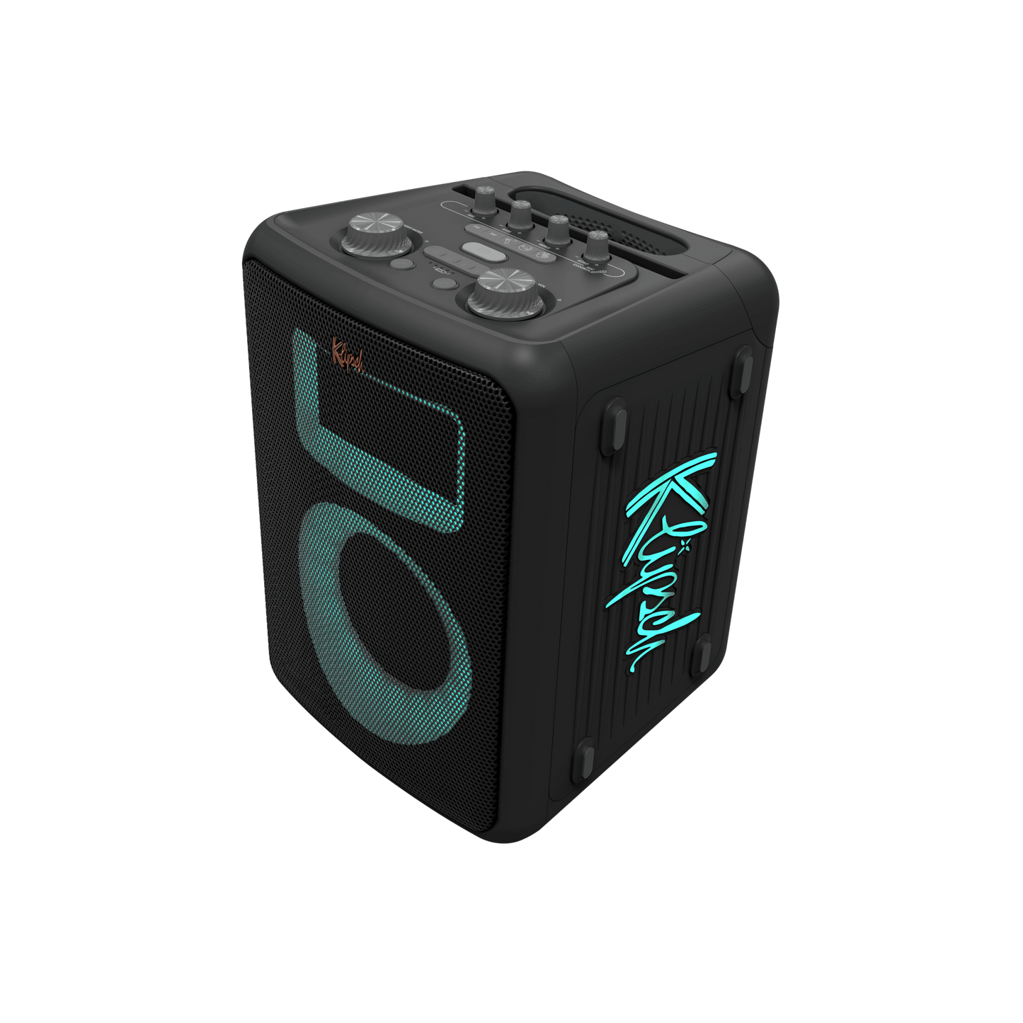 Klipsch Vegas portable speaker in Black, front hero angle
