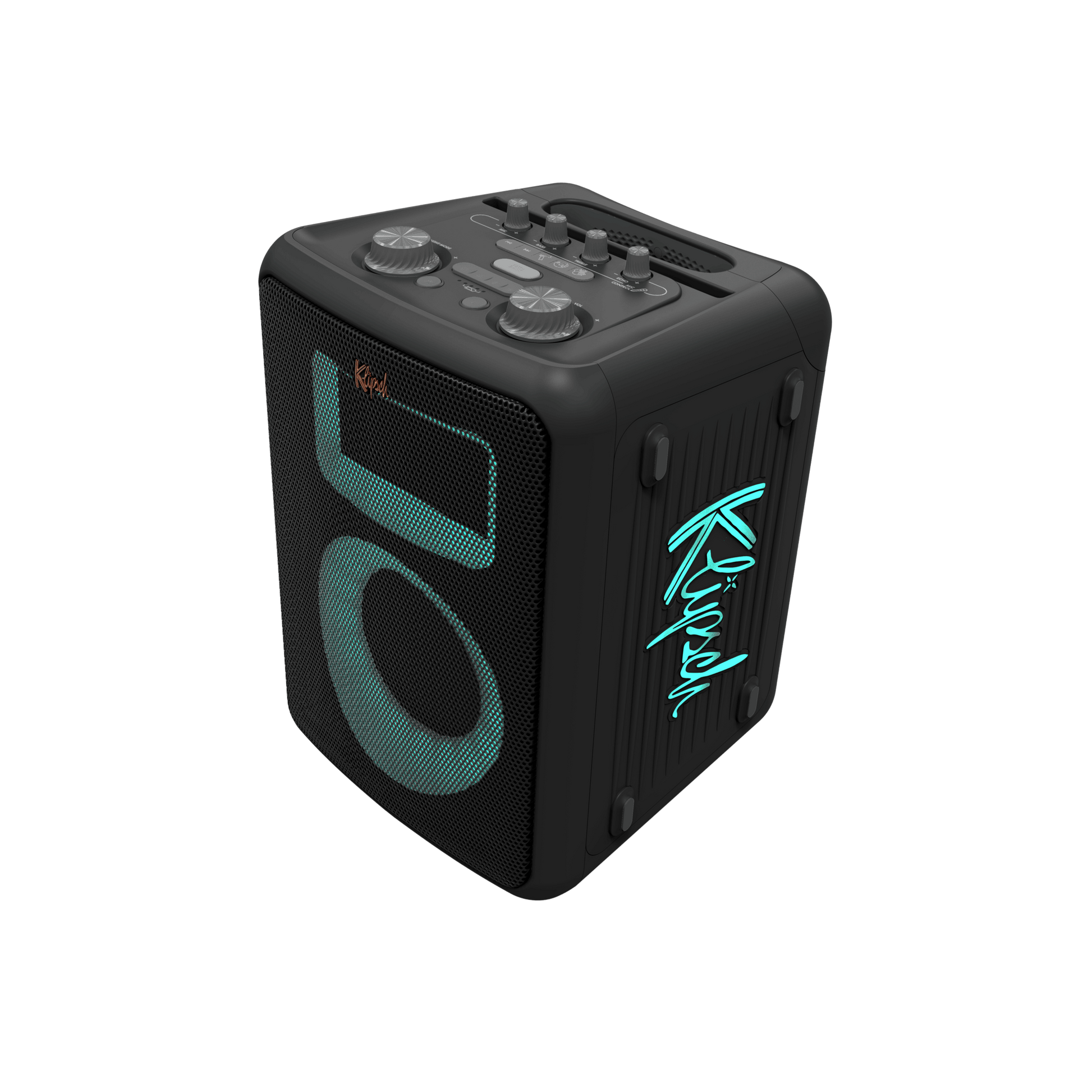 Klipsch Vegas portable speaker in Black, front hero angle