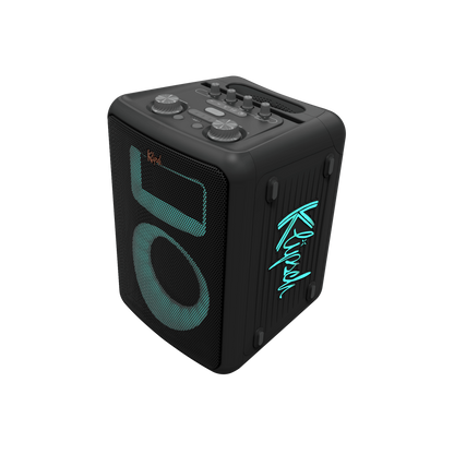 Klipsch Vegas portable speaker in Black, front hero angle