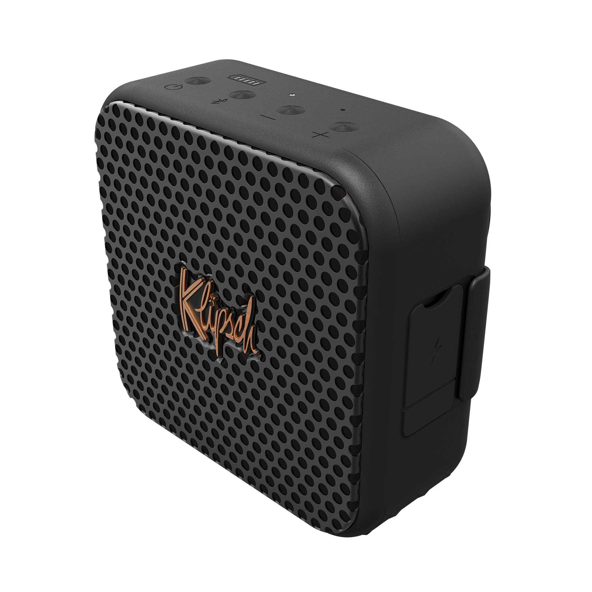 Klipsch Austin portable speaker in Black, front hero angle