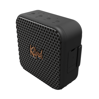 Klipsch Austin portable speaker in Black, front hero angle