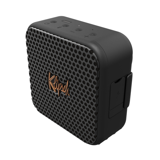 Klipsch Austin portable speaker in Black, front hero angle