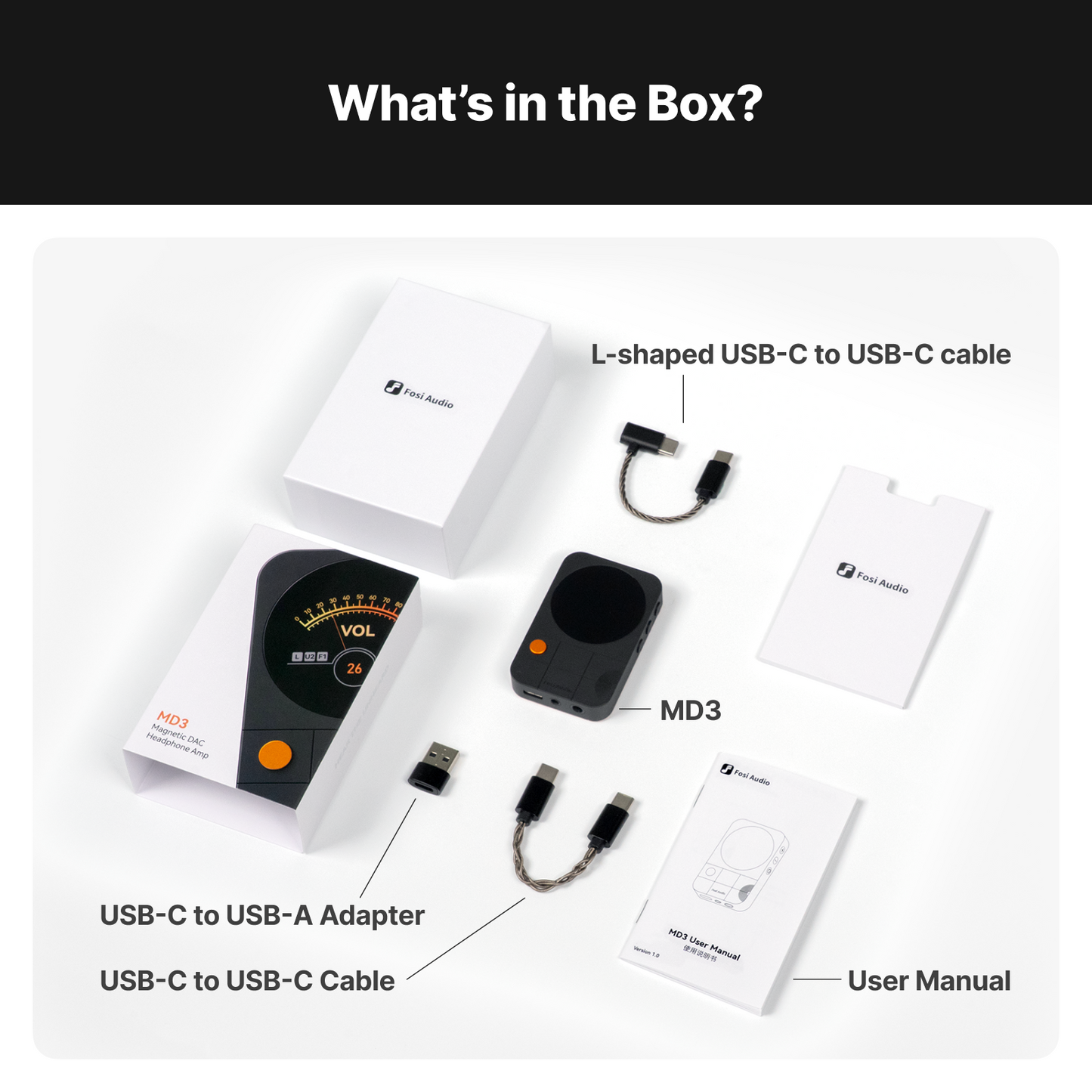 Fosi Audio MD3 - Magnetic DAC & Headphone Amp