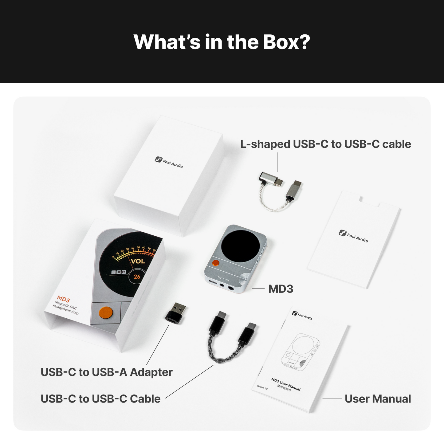 Fosi Audio MD3 - Magnetic DAC & Headphone Amp